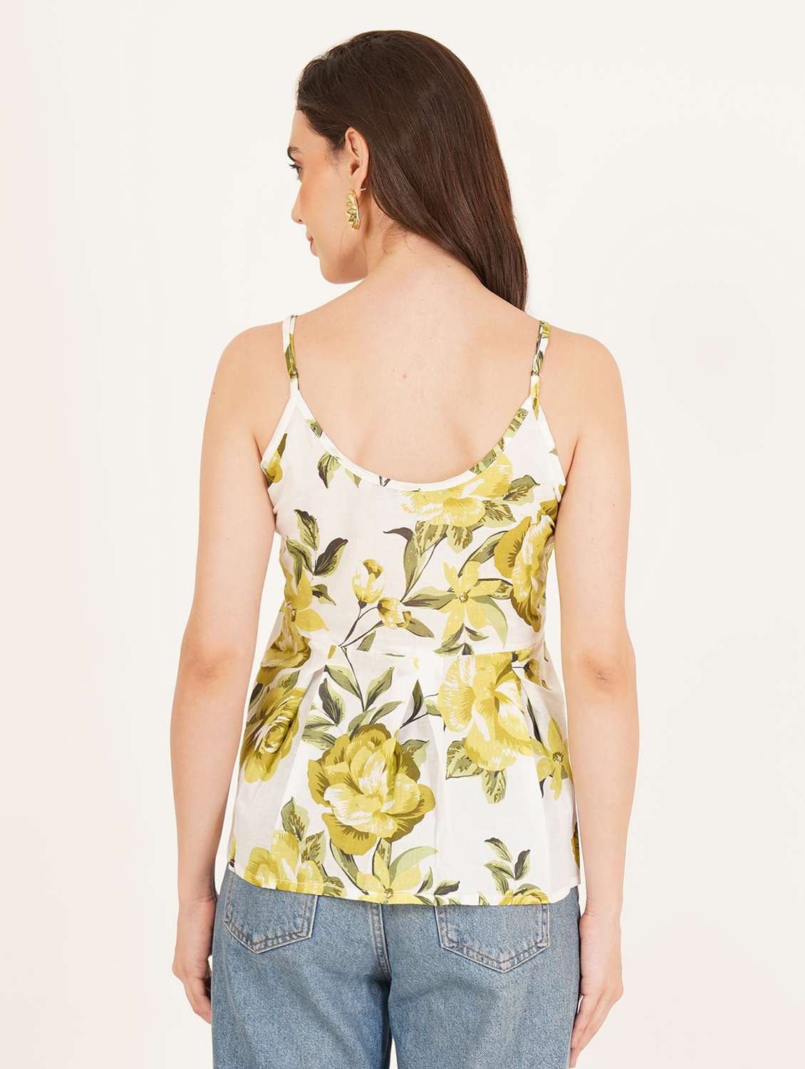 Women Printed Shoulder Strap Ethnic Top - 22542781 -  Standard Image - 4