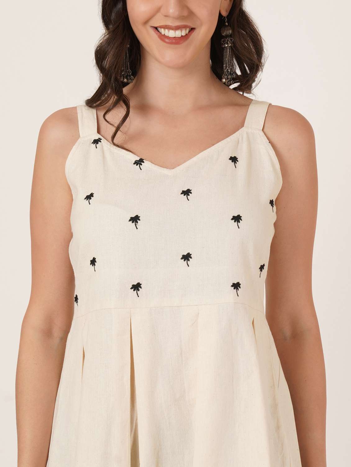 women embroidered shoulder strap ethnic top - 22542828 -  Standard Image - 1