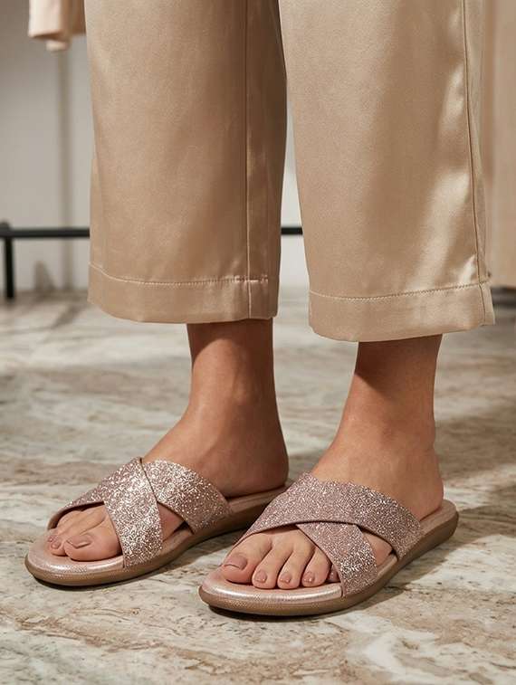women beige slip on sandal - 22543061 -  Standard Image - 4