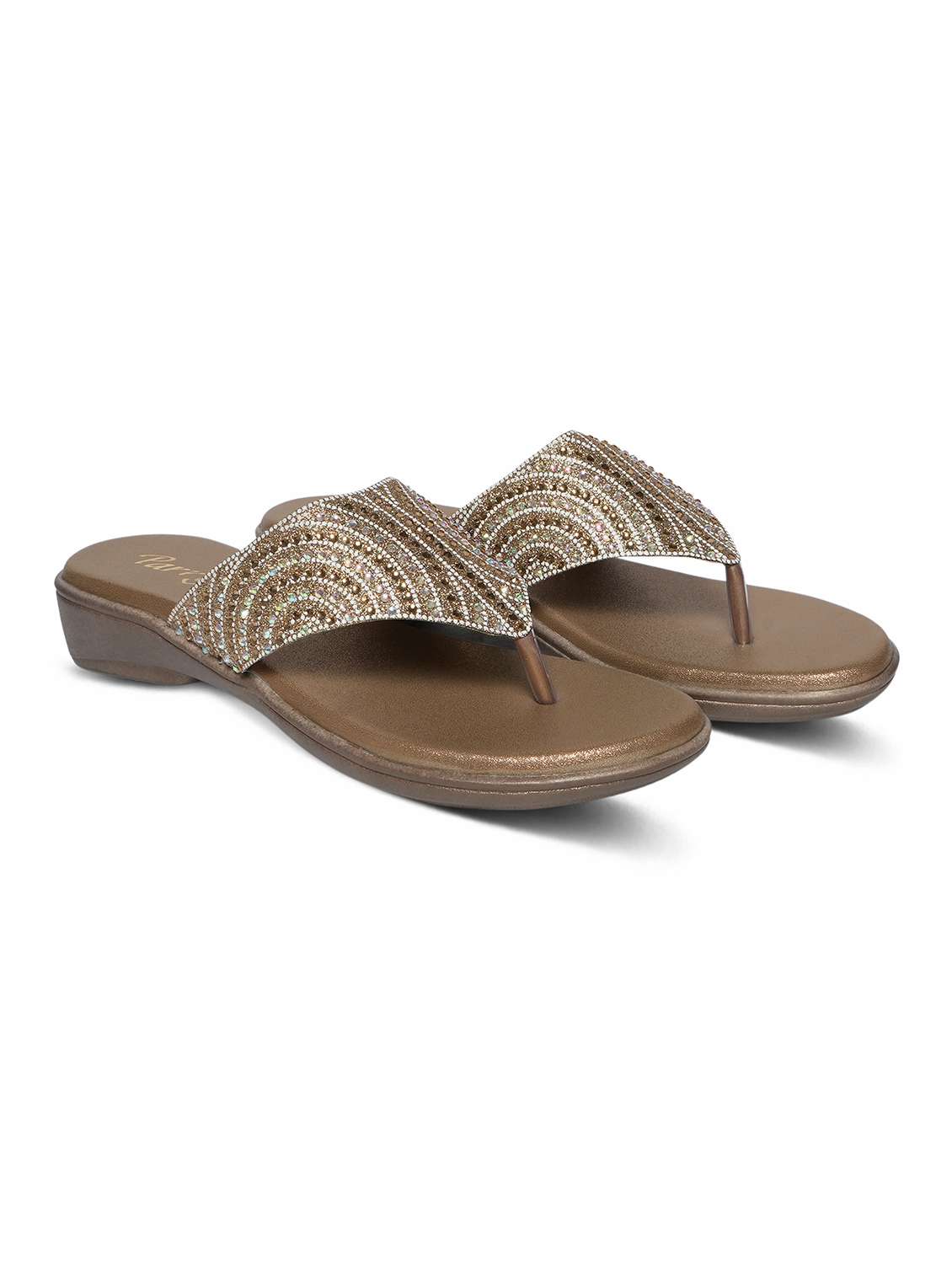 women embellished toe separator flat sandal - 22543069 -  Standard Image - 1