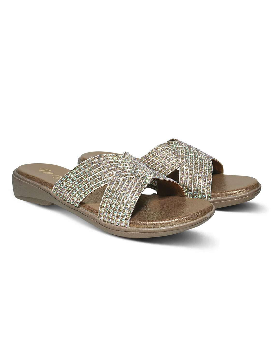 women copper slip on sandal - 22543072 -  Standard Image - 1