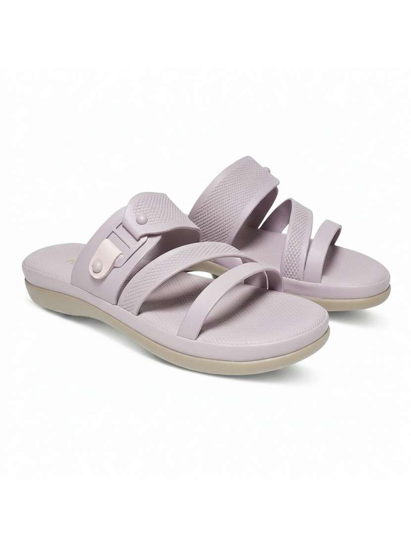 women purple slip on sandal - 22543077 -  Standard Image - 1