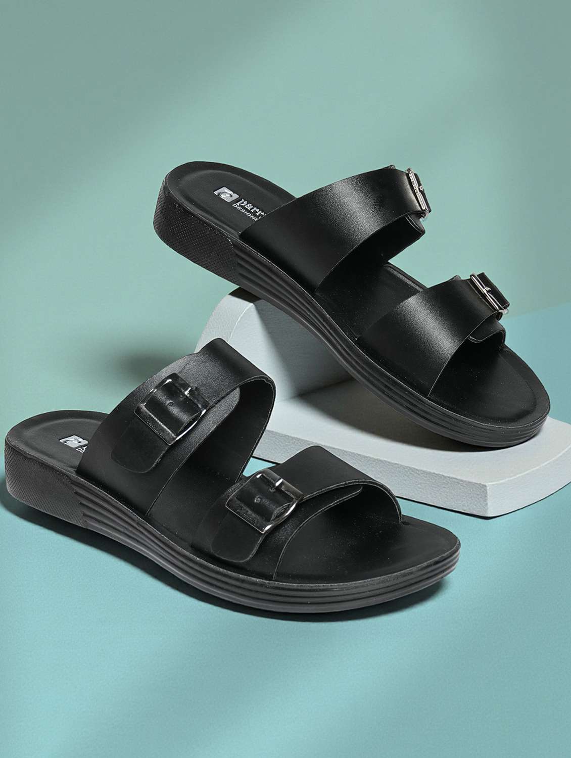 women black slip on sandal