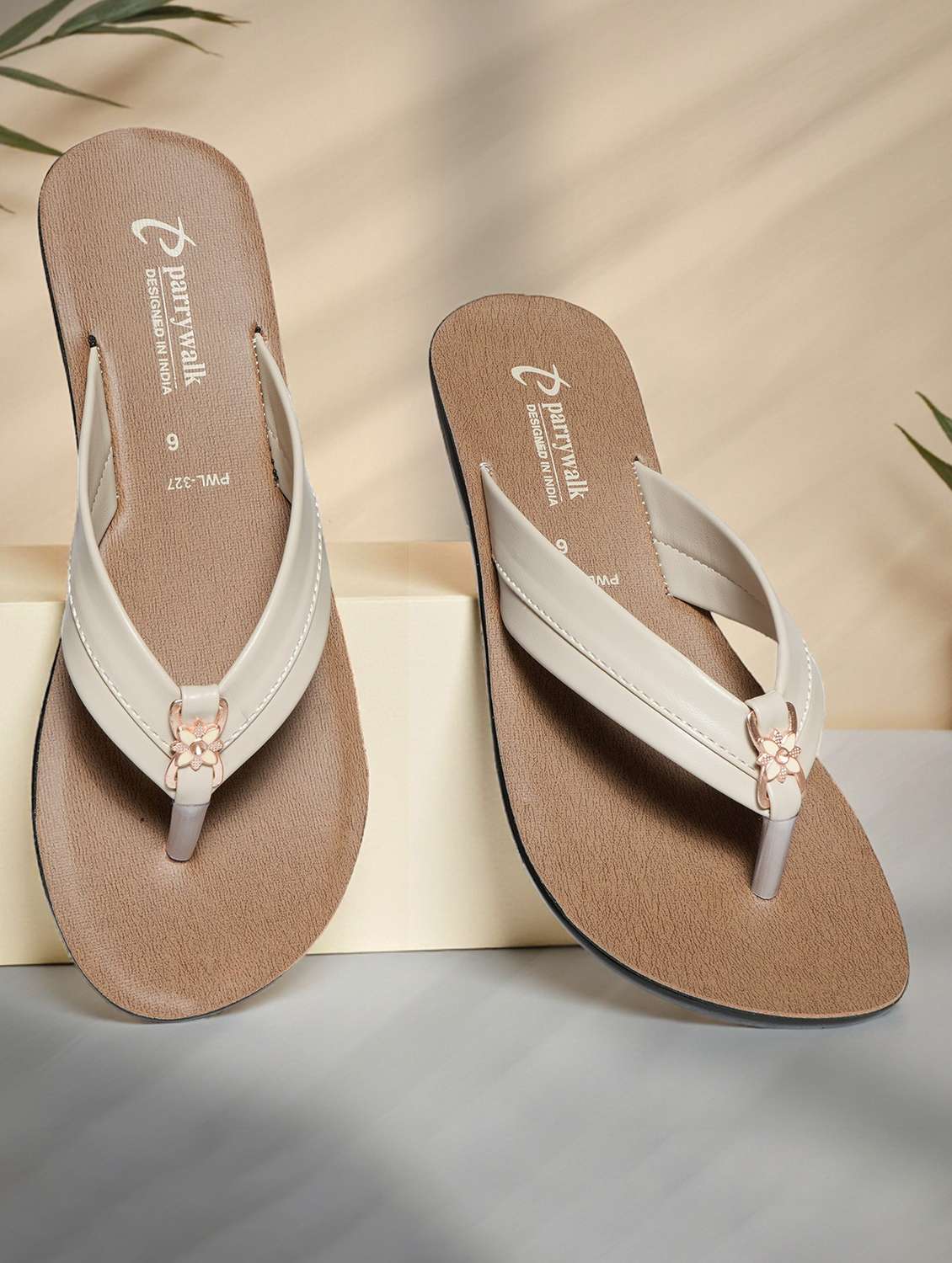 beige pvc slip on sandals