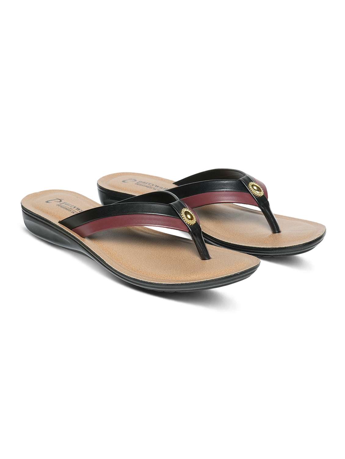 women color block toe separator flat sandal - 22543116 -  Standard Image - 1