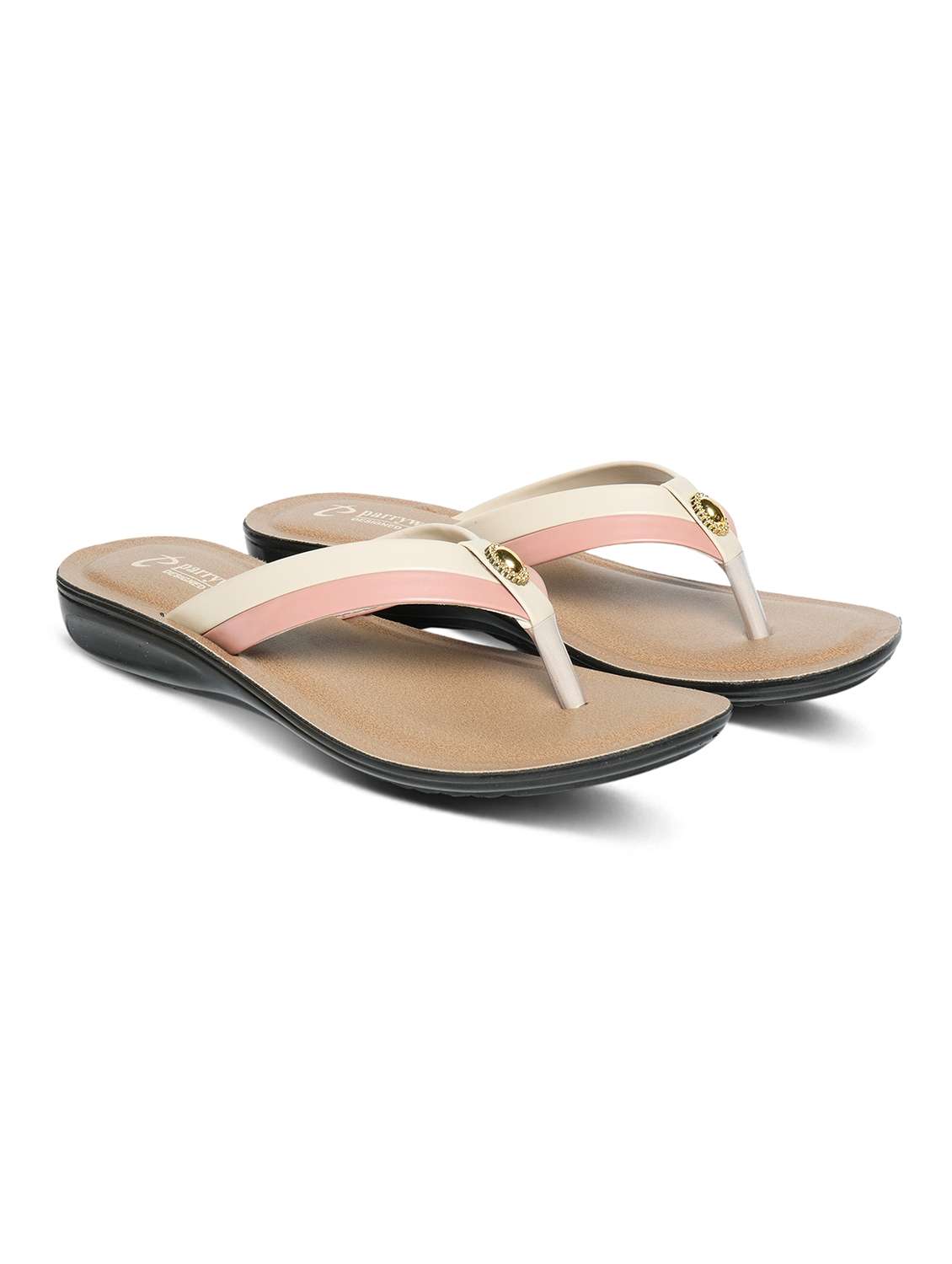 women color block toe separator flat sandal - 22543117 -  Standard Image - 1
