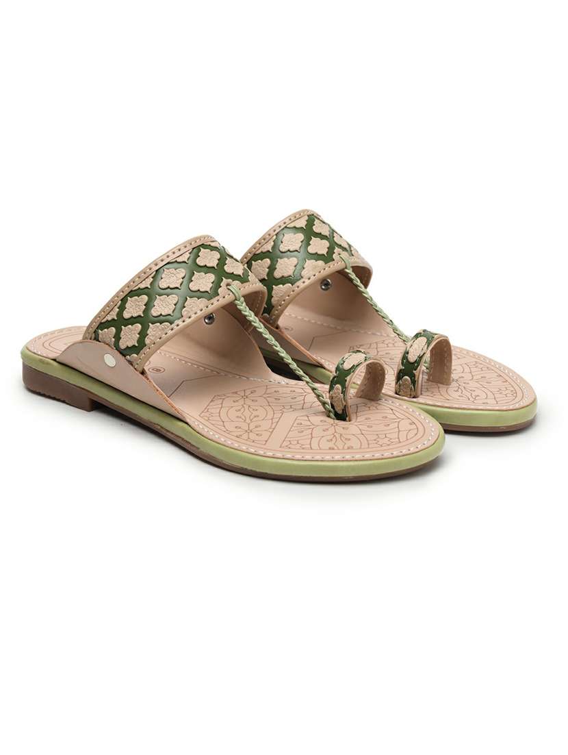 women textured one toe sandal - 22543132 -  Standard Image - 1