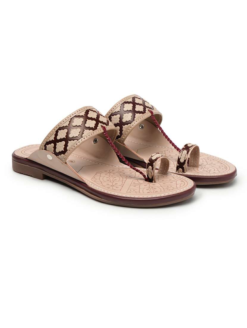 Women Textured One Toe Sandal - 22543133 -  Standard Image - 1
