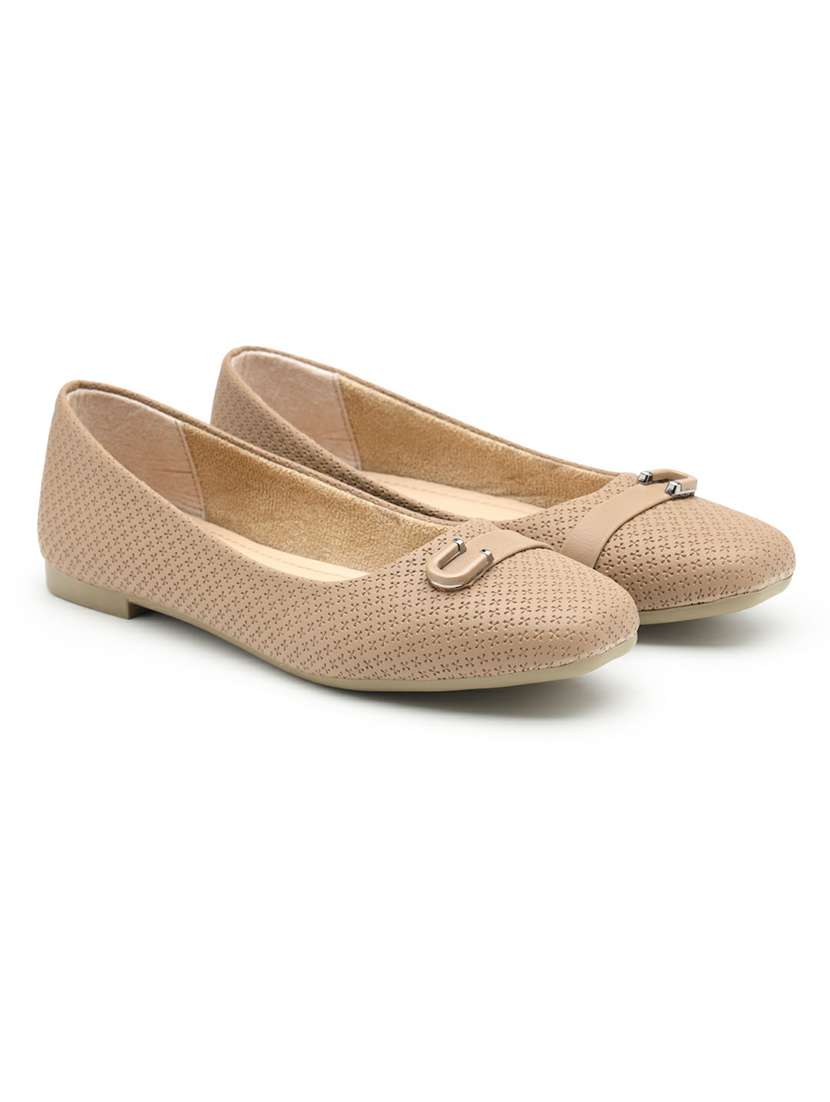 women textured slip on ballerina - 22543134 -  Standard Image - 1