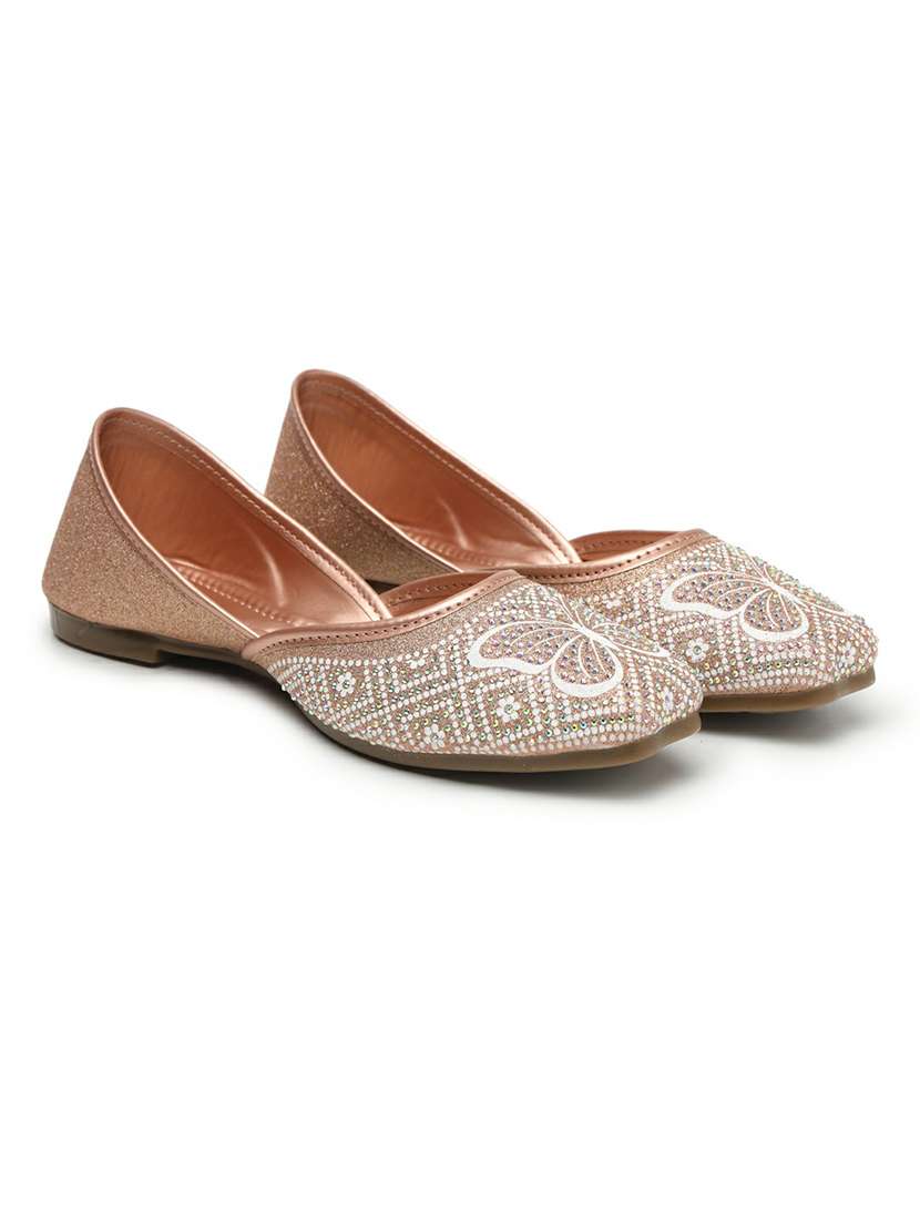 women embellished slip on jutis - 22543140 -  Standard Image - 1