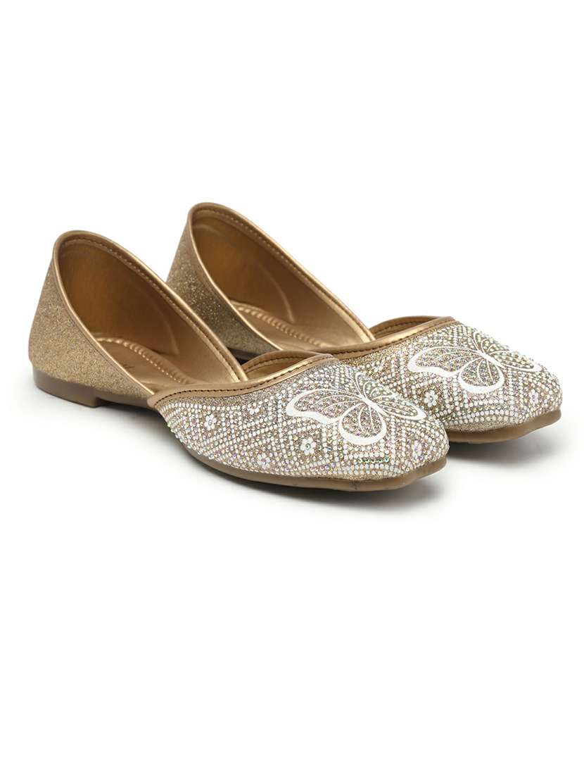 women embellished slip on jutis - 22543142 -  Standard Image - 1