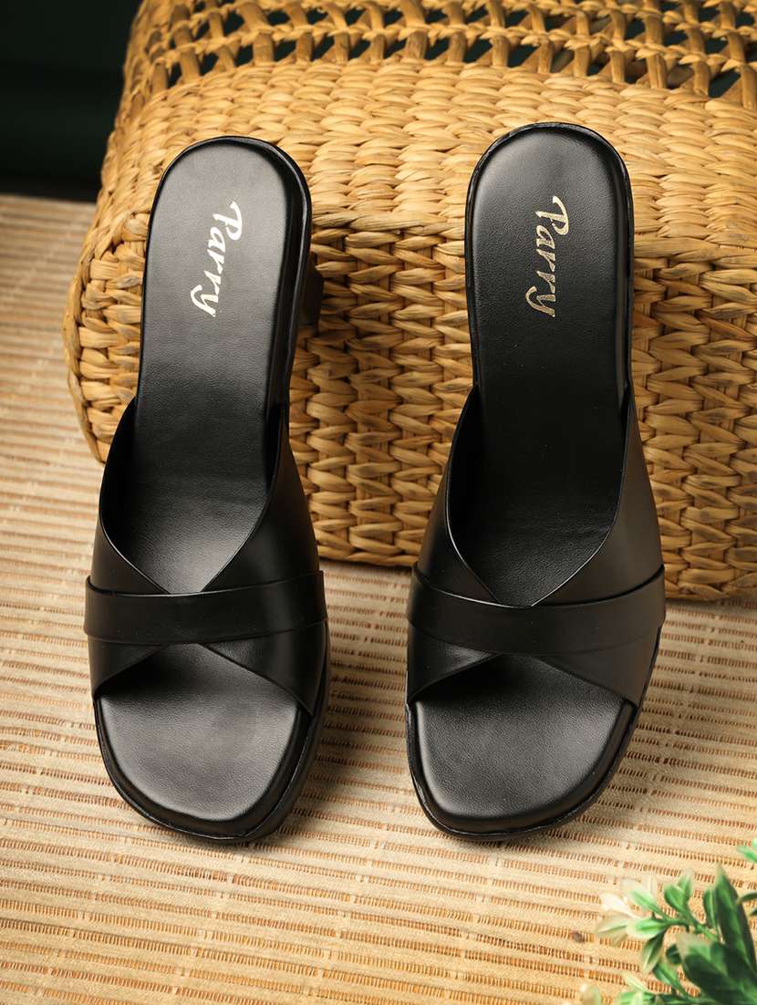 women black slip on sandal