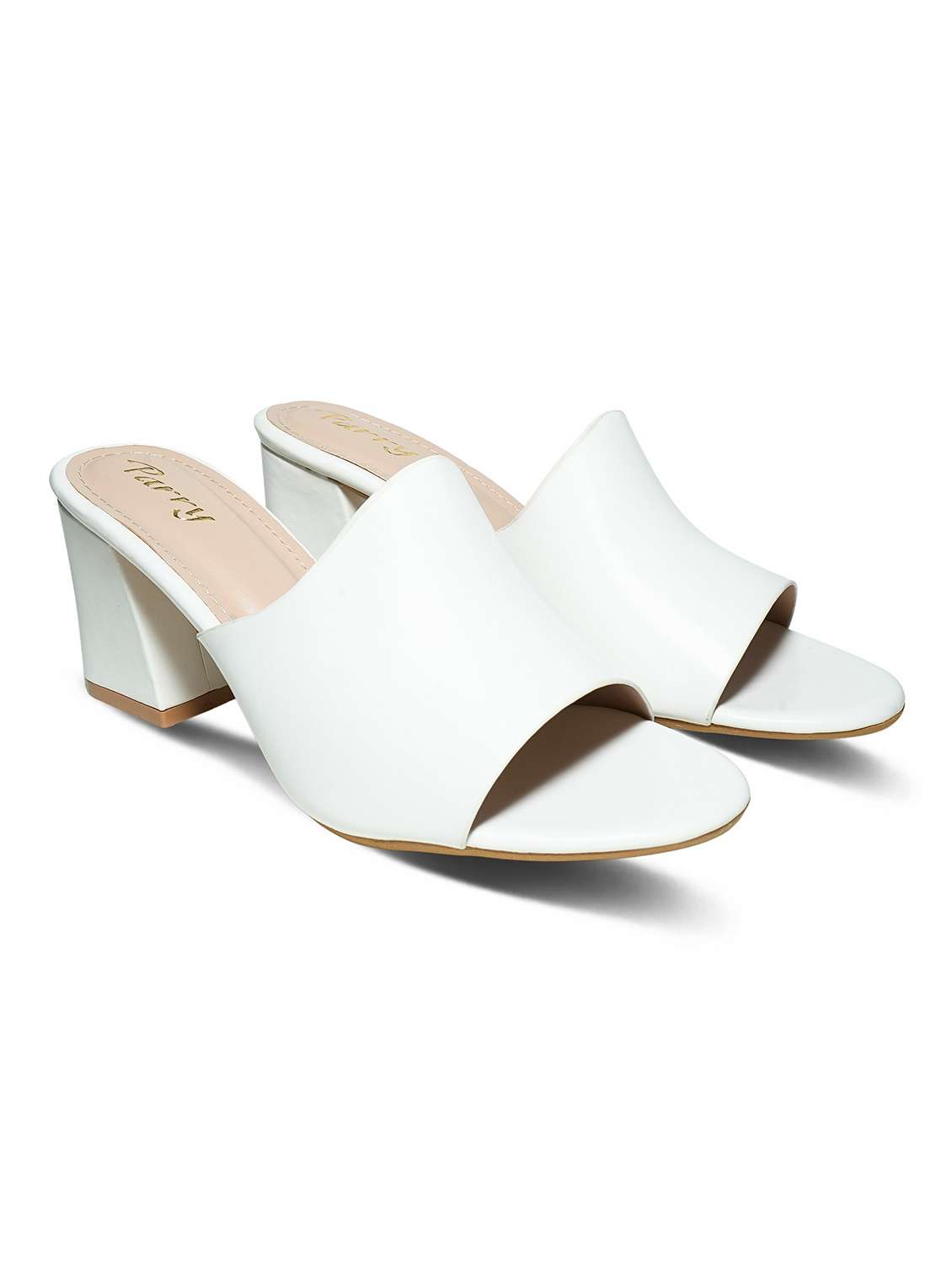 Women White Slip On Sandal - 22543157 -  Standard Image - 1