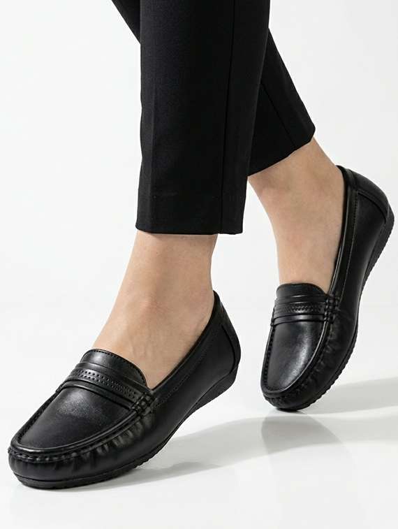 women black slip on loafer - 22543169 -  Standard Image - 4