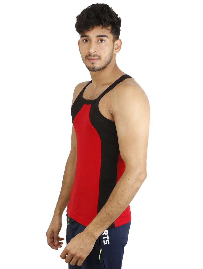 men pack of 2 color block sleeveless vest - 22543375 -  Standard Image - 4