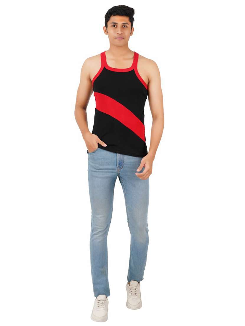 men pack of 2 color block sleeveless vest - 22543377 -  Standard Image - 4
