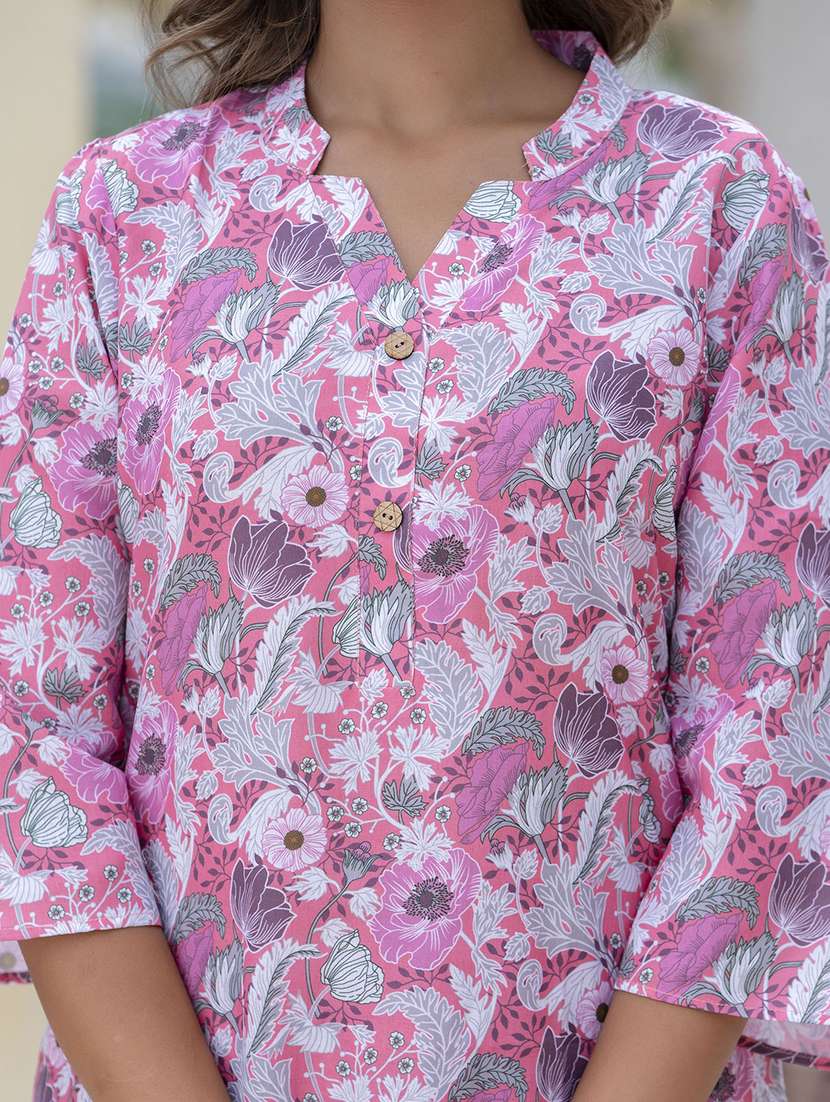 Women Printed Three Quarter Sleeves Ethnic Co-ord Set - 22543563 -  Standard Image - 1