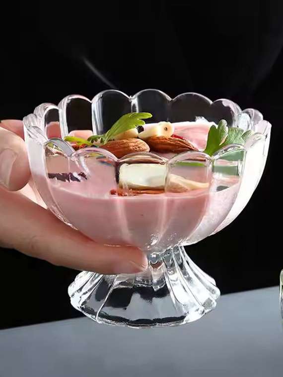 sweezy crystal ice cream dessert bowl set of 6 (120 ml) - 22543744 -  Standard Image - 1
