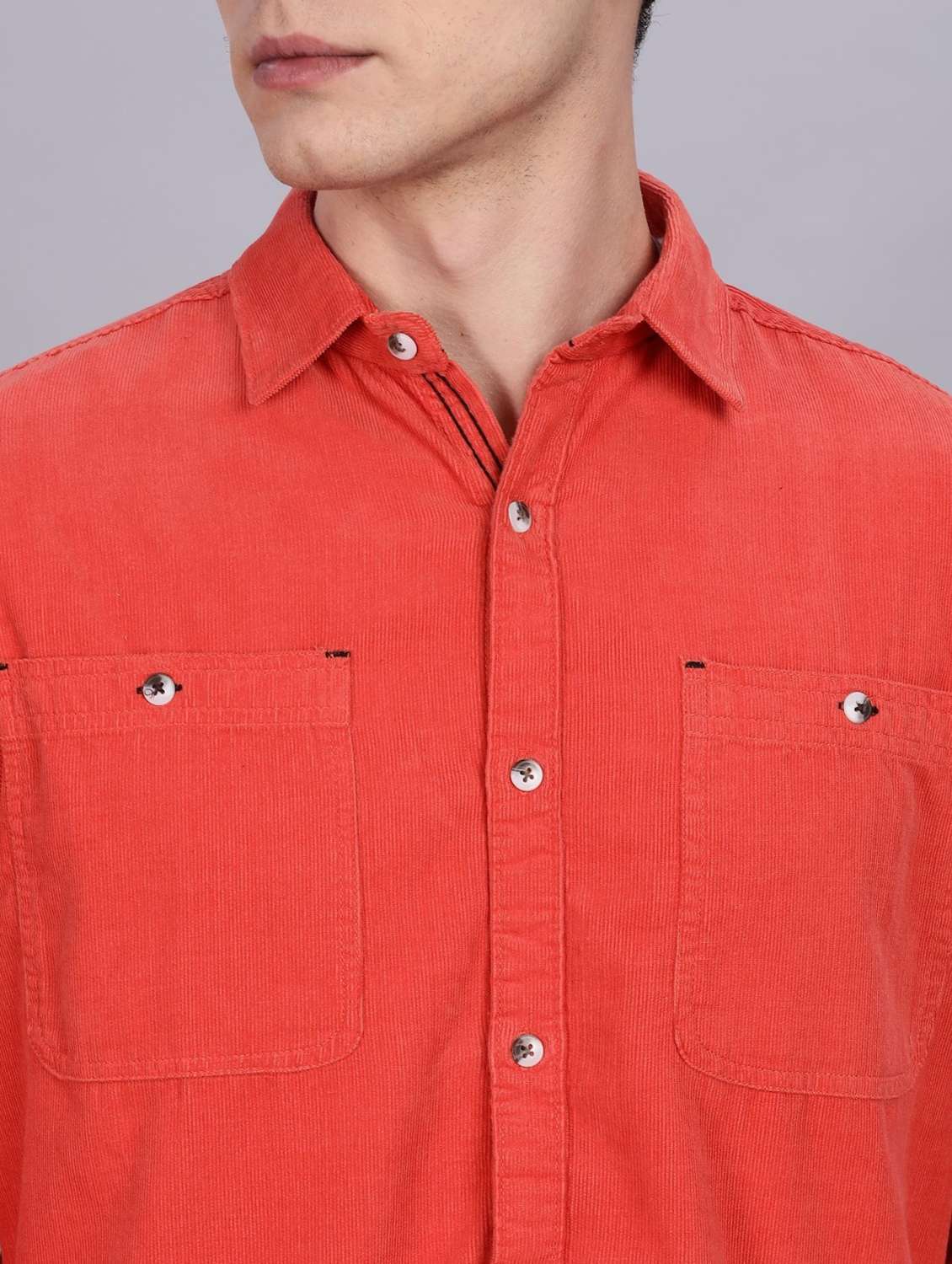 Men Solid Long Sleeve Regular Fit Casual Shirt - 22543768 -  Standard Image - 1