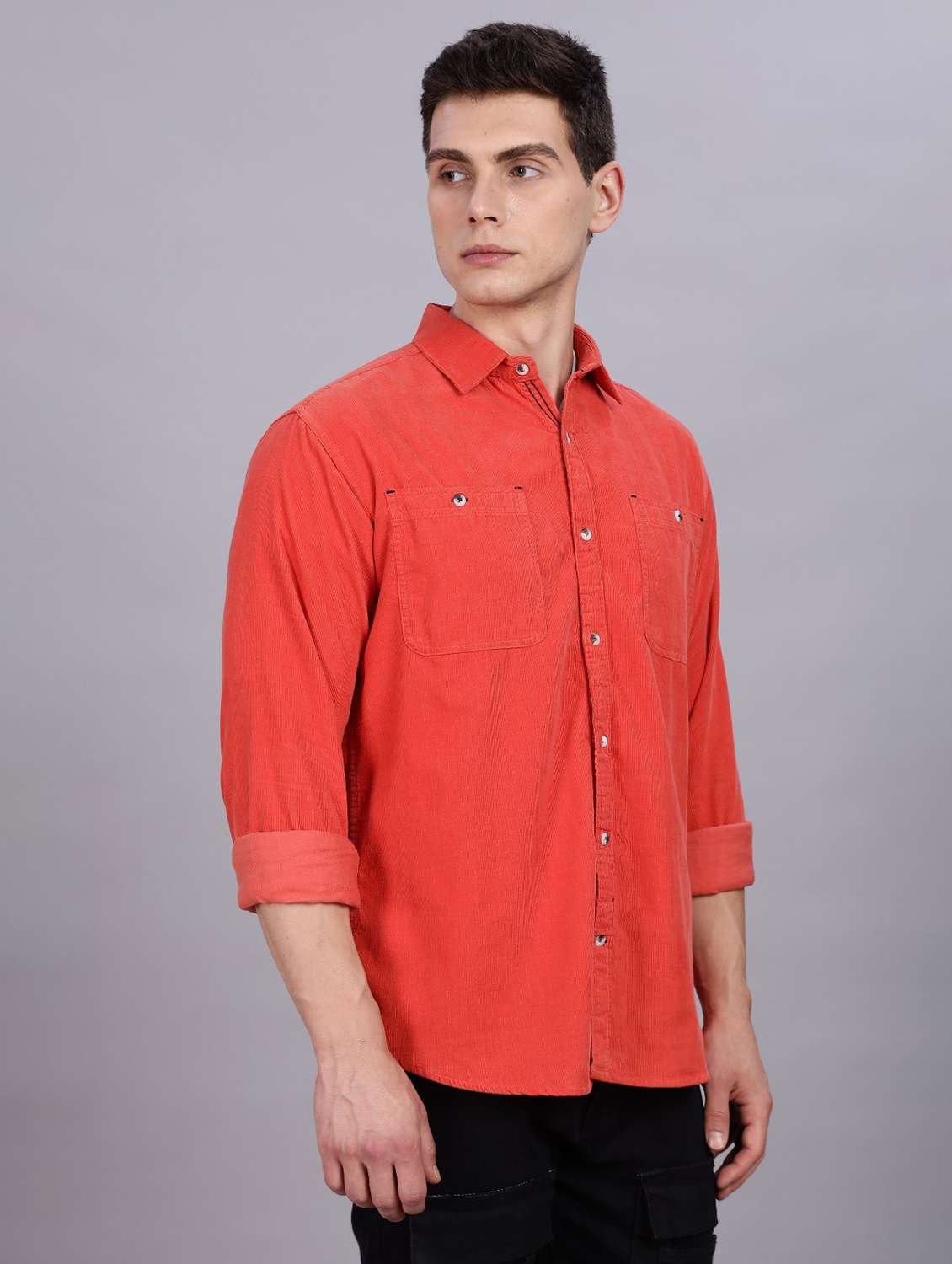 Men Solid Long Sleeve Regular Fit Casual Shirt - 22543768 -  Standard Image - 4