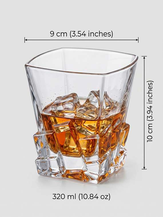 pack of 2 neutral glass whiskey glasses - 22543813 -  Standard Image - 4
