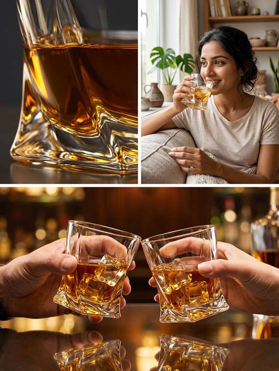 set of 2 clear glass whiskey glasses dishwasher safe - 22543821 -  Standard Image - 4