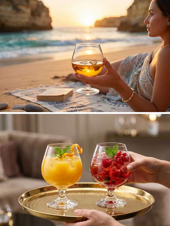 neutral glass whiskey glasses set of 2 - 22543822 -  Standard Image - 4