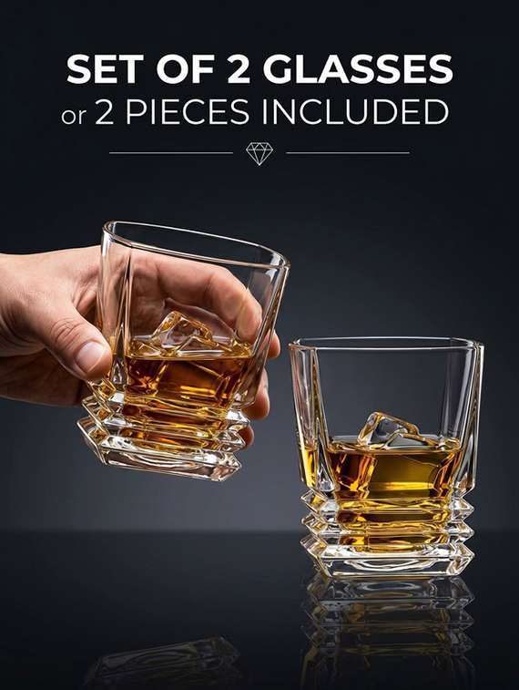 whiskey glasses set of 2 clear glass dishwasher safe - 22543824 -  Standard Image - 4