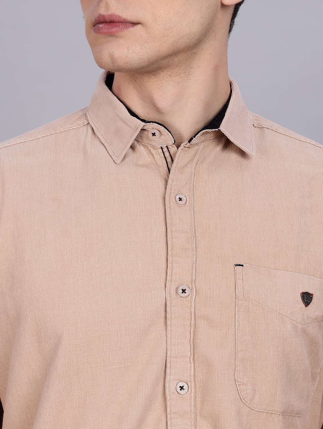 Men Solid Long Sleeve Regular Fit Casual Shirt - 22543833 -  Standard Image - 1