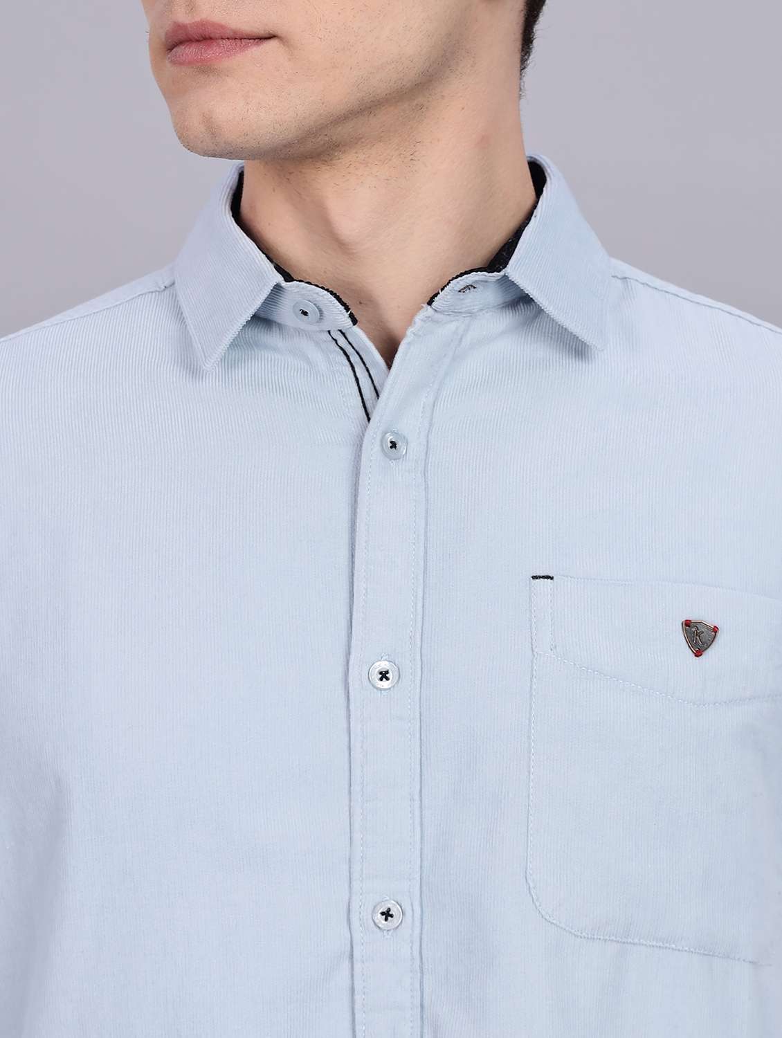 men solid long sleeve regular fit casual shirt - 22543837 -  Standard Image - 1