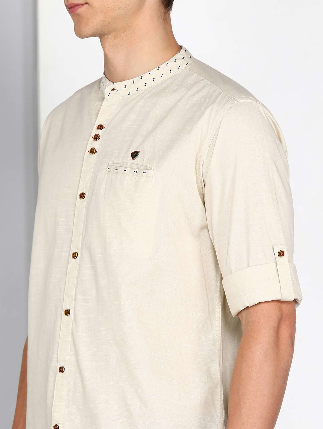 men solid long sleeve regular fit casual shirt - 22543938 -  Standard Image - 1