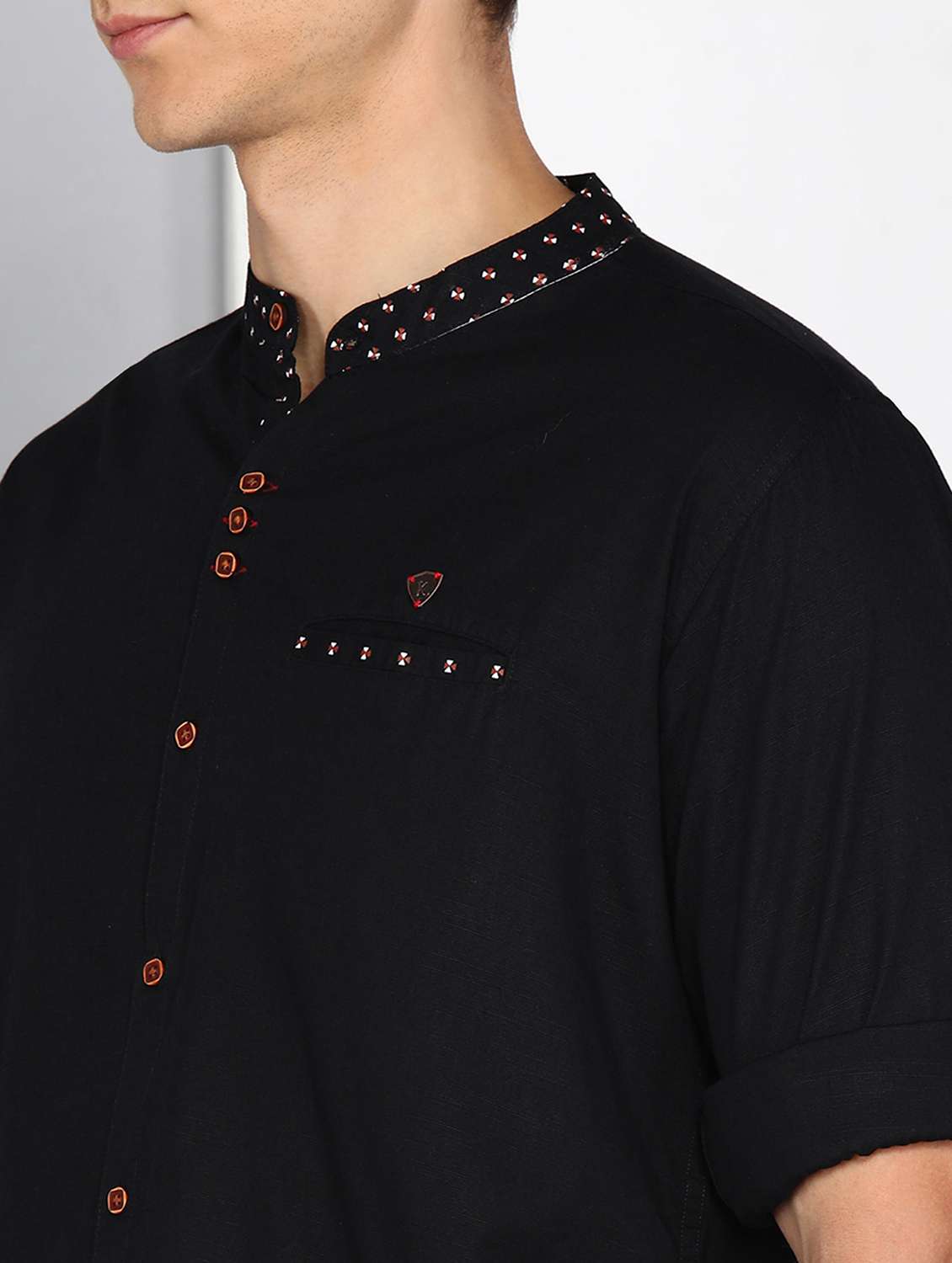 men solid long sleeve regular fit casual shirt - 22543940 -  Standard Image - 1