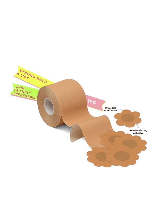 nude stick-on uplift body tape with nipple pasties - 22543948 -  Standard Image - 1