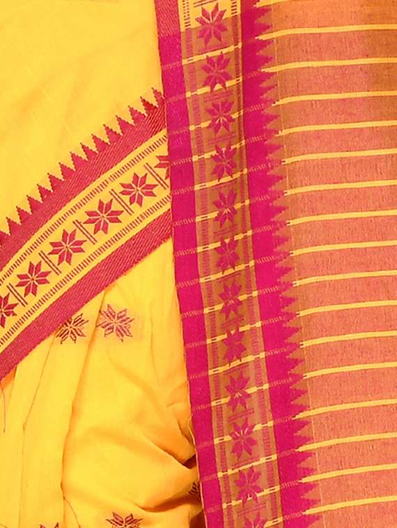 women self design handloom saree with blouse - 22543971 -  Standard Image - 1