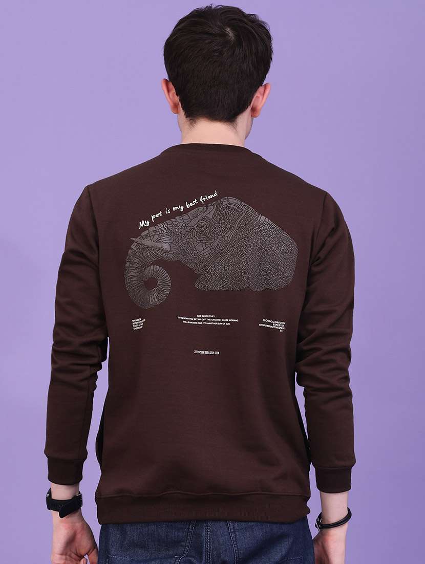 Men Printed Long Sleeves Regular Fit Sweatshirt - 22544020 -  Standard Image - 1