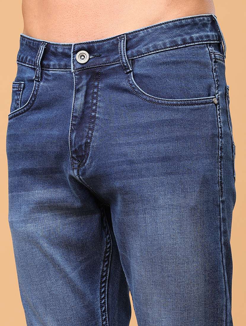 men washed mid rise full length slim fit jeans - 22544218 -  Standard Image - 1