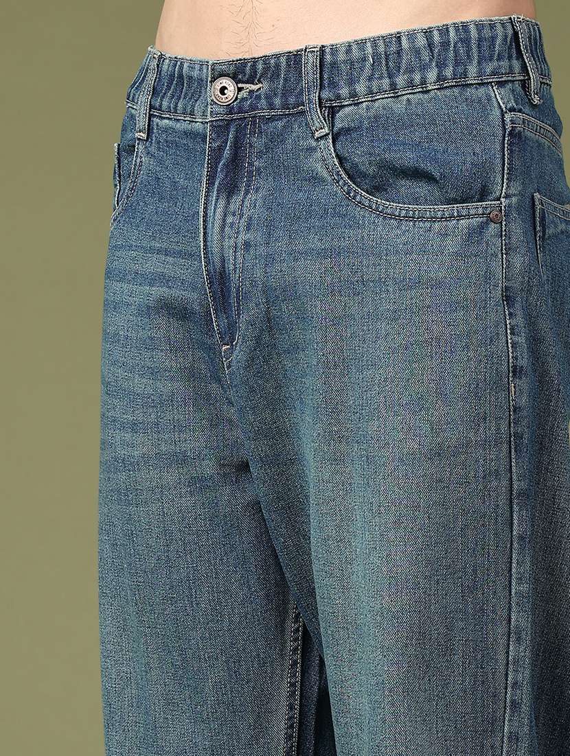 Men Washed Mid Rise Full Length Relaxed Fit Jeans - 22544234 -  Standard Image - 1