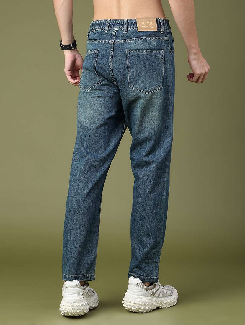 Men Washed Mid Rise Full Length Relaxed Fit Jeans - 22544234 -  Standard Image - 4