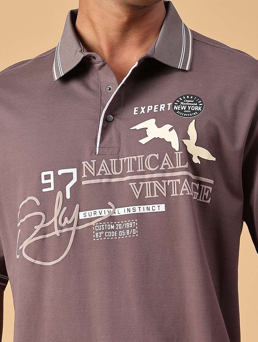 Men Printed Short Sleeves Polo T-shirt - 22546498 -  Standard Image - 1