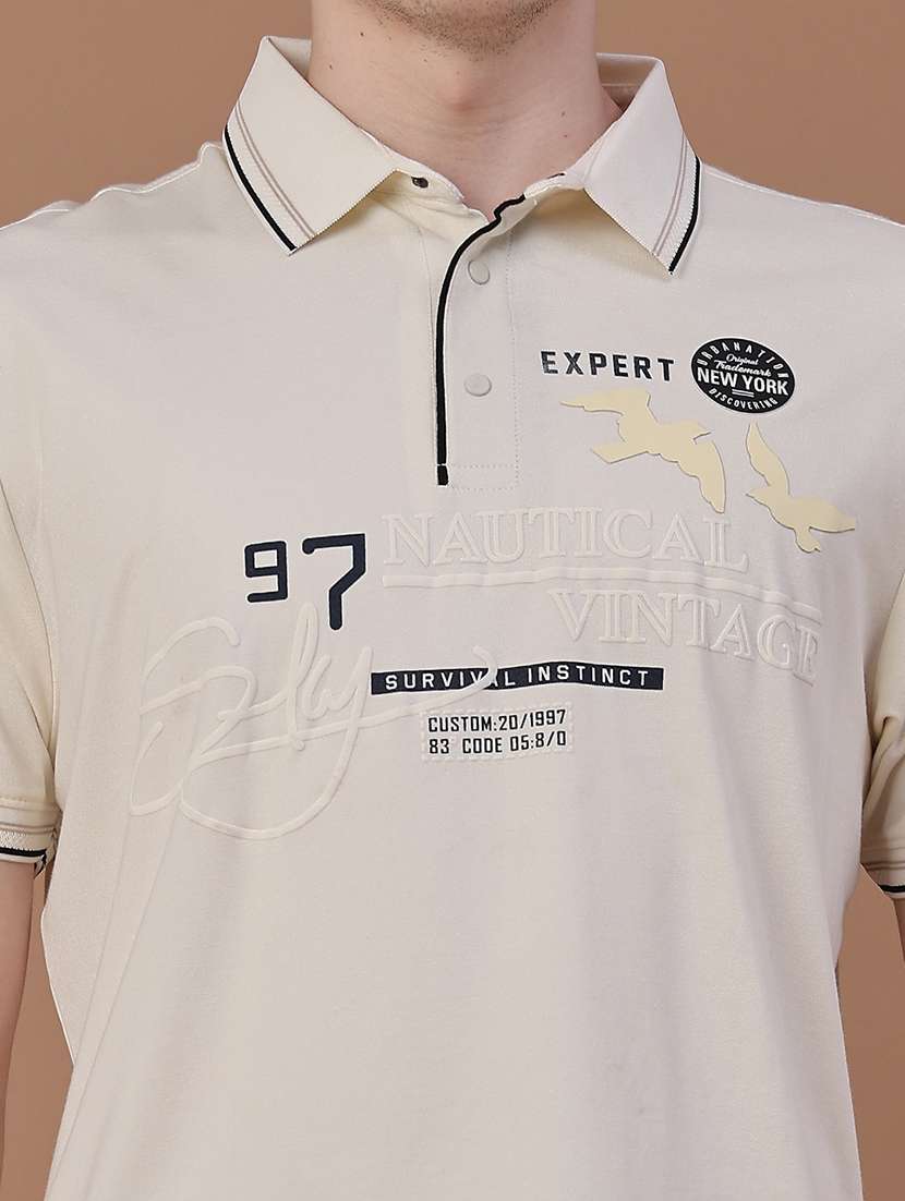 Men Printed Short Sleeves Polo T-shirt - 22546499 -  Standard Image - 1