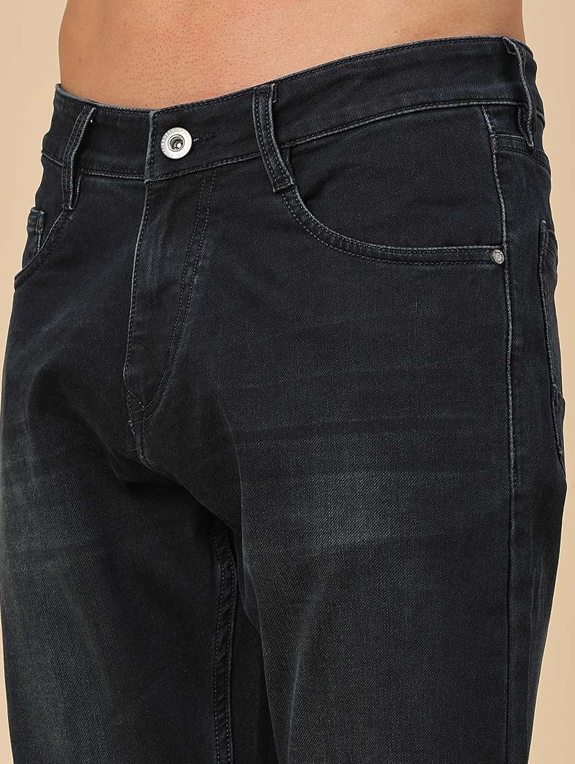 Men Washed Mid Rise Full Length Tapered Jeans - 22546765 -  Standard Image - 1