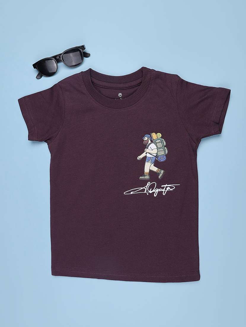 Boys Embroidered Short Sleeves Regular Fit T-shirt - 22547052 -  Standard Image - 1