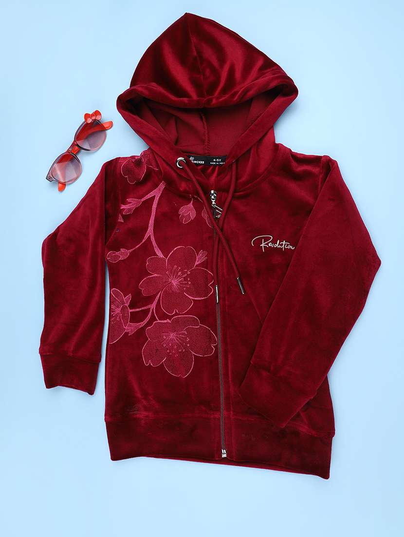 Girls Printed Long Sleeves Hooded Sweatshirt - 22547161 -  Standard Image - 1