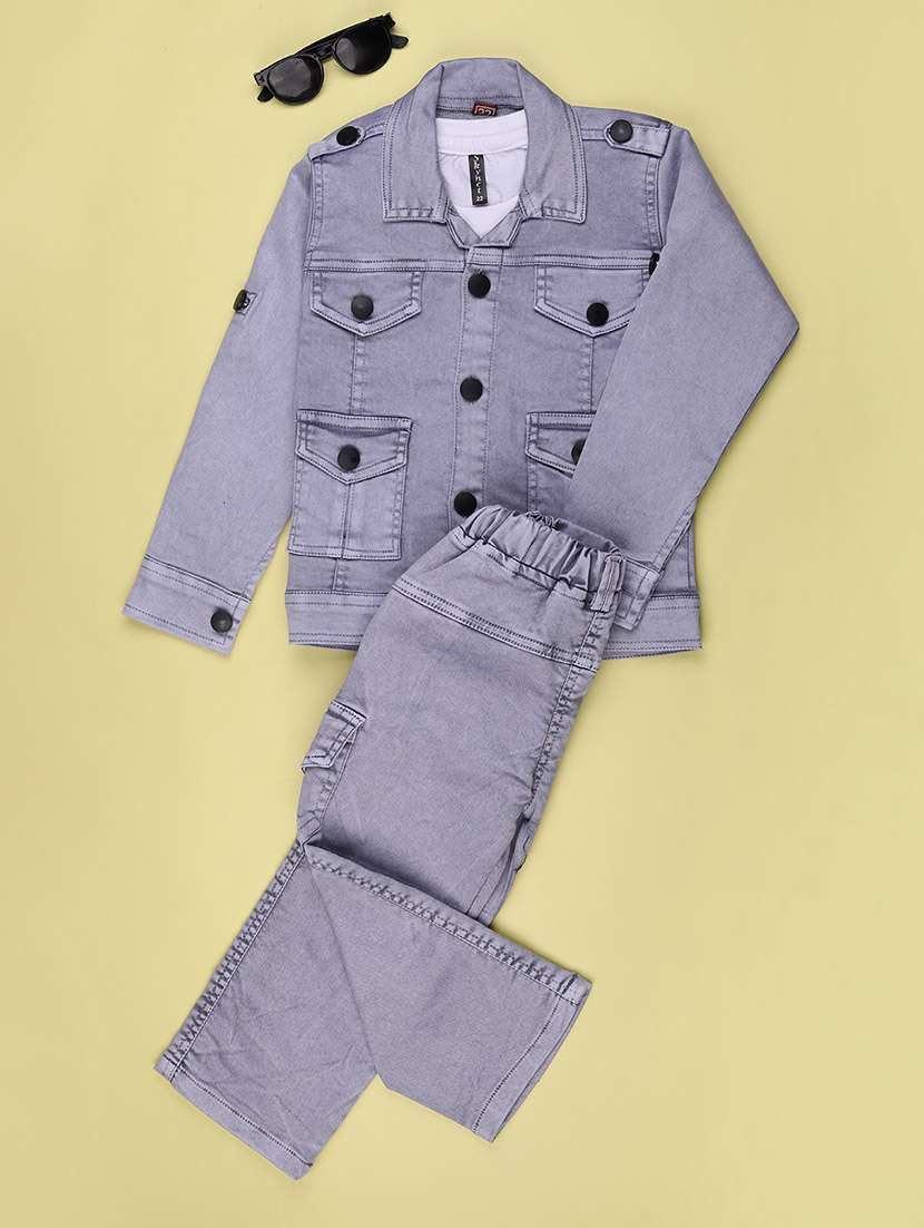 Boys Solid Long Sleeves Full Length Set - 22547360 -  Standard Image - 1