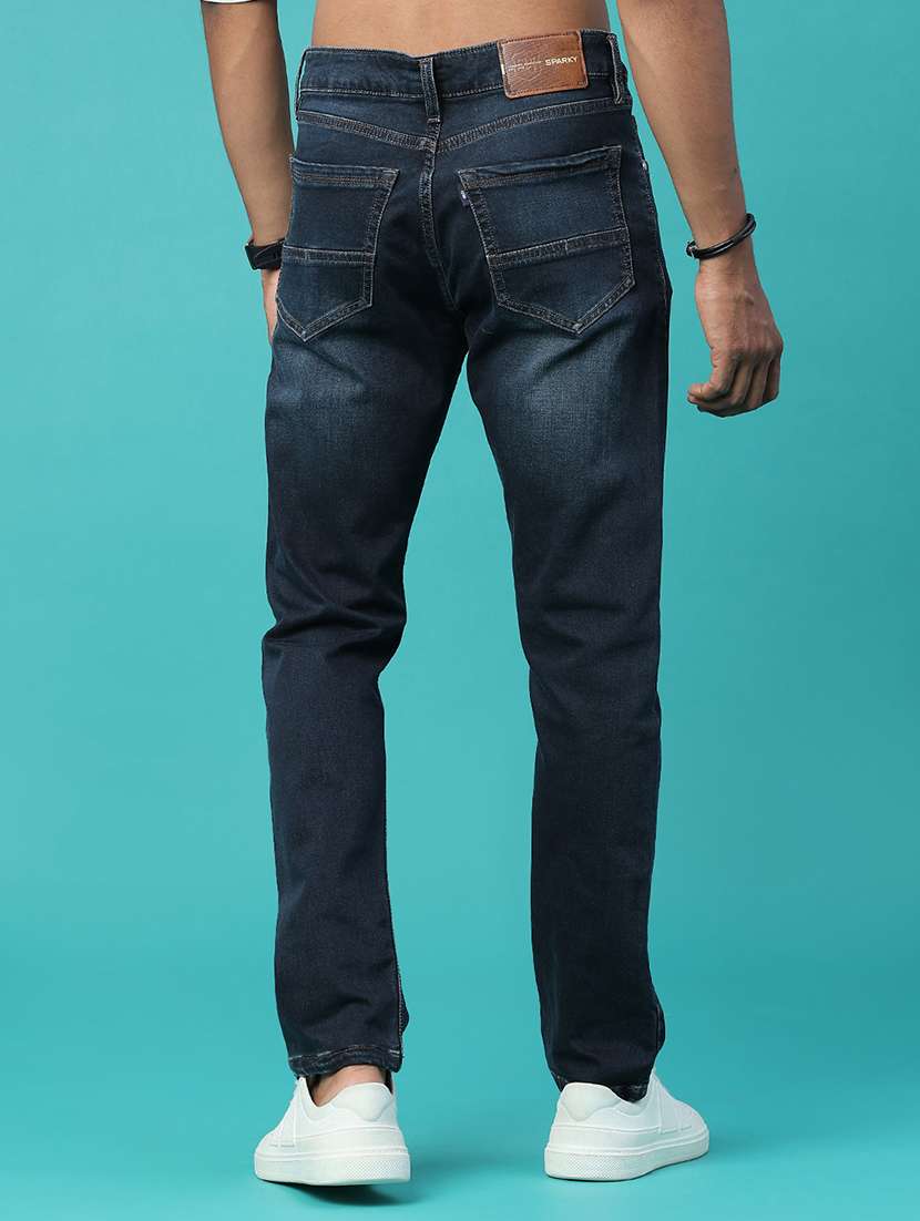 Men Washed Mid Rise Full Length Slim Fit Jeans - 22547483 -  Standard Image - 4