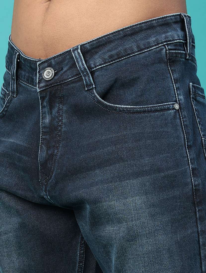 Men Washed Mid Rise Full Length Straight Jeans - 22547488 -  Standard Image - 1