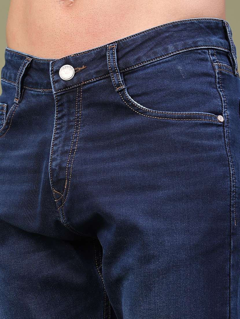 Men Washed Mid Rise Full Length Slim Fit Jeans - 22547490 -  Standard Image - 1