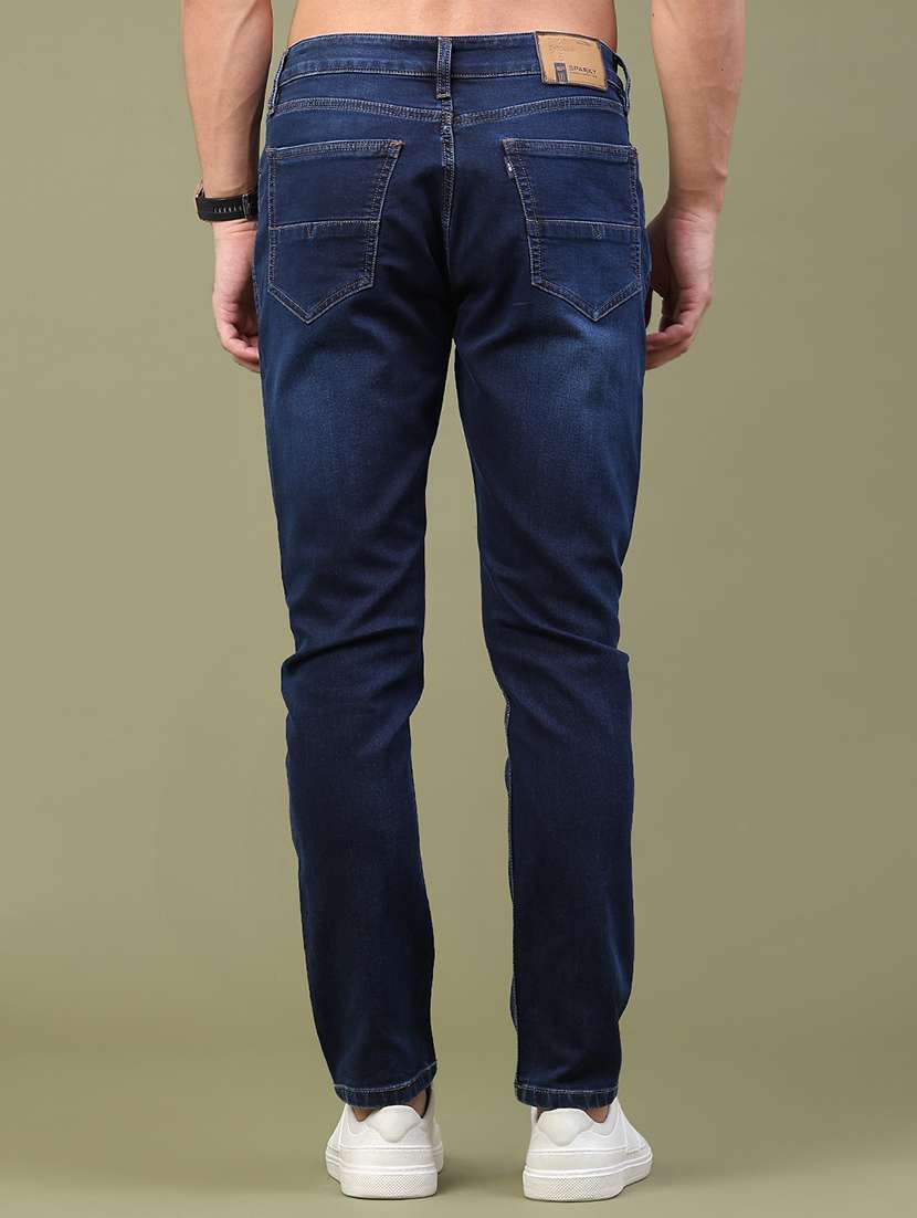 Men Washed Mid Rise Full Length Slim Fit Jeans - 22547490 -  Standard Image - 4
