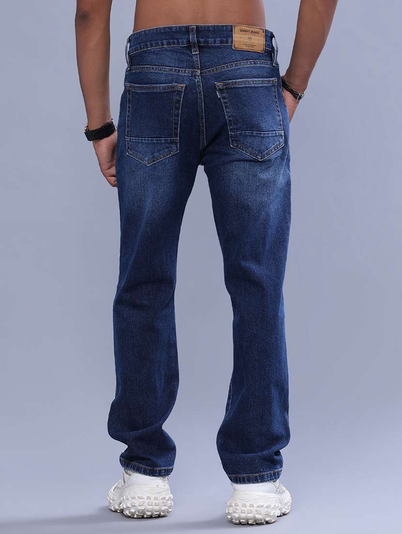 men washed mid rise full length straight jeans - 22547495 -  Standard Image - 4