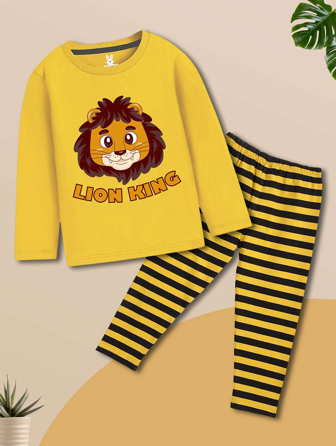 boys printed long sleeves nightwear set